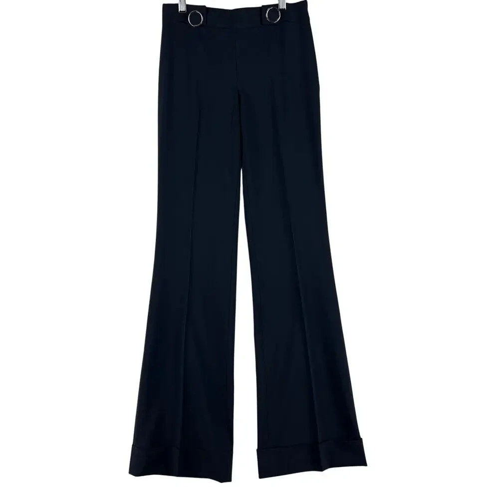 Tory Burch Navy Wide-Leg Trousers